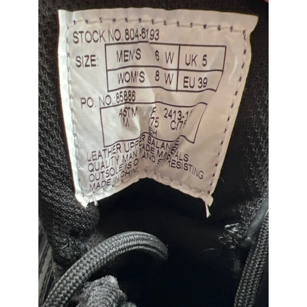 Thorogood Black Leather Waterproof Side‎ Zip Tactical Work Boots Unisex Men's 6W